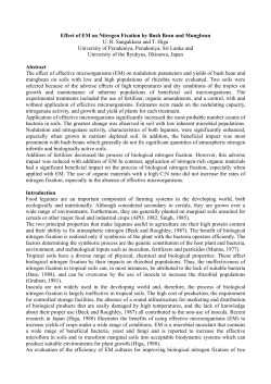 Effect of EM on Nitrogen Fixation by Bush Bean and Mungbean