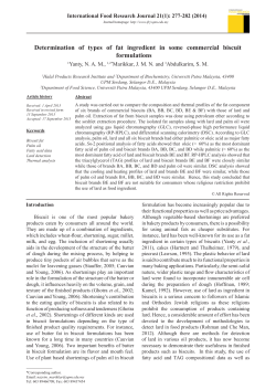 Determination of types of fat ingredient in some commercial biscuit