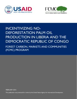 incentivizing no- deforestation palm oil production in