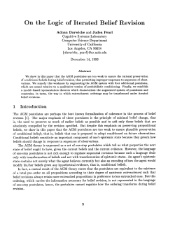 On the Logic of Iterated Belief Revision
