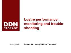 Lustre trouble shooting DDN