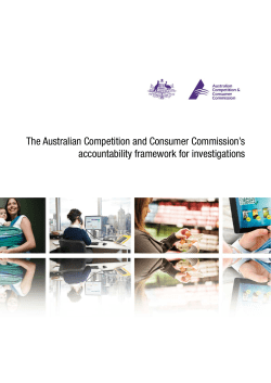 The Australian Competition and Consumer Commission`s