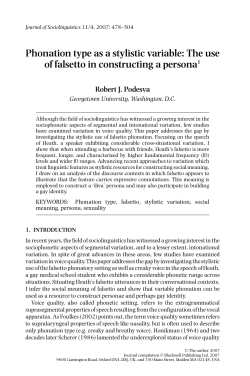 Phonation type as a stylistic variable