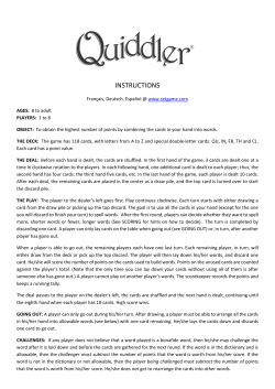 QUIDDLER INSTRUCTIONS
