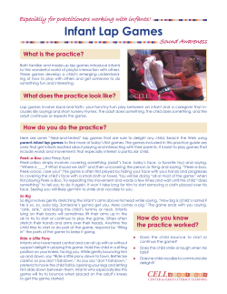 Infant Lap Games - Center for Early literacy Learning