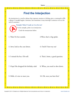 Find the Interjection