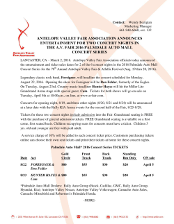 antelope valley fair association announces entertainment for two