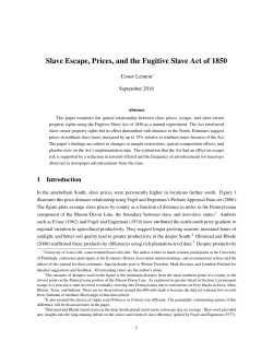 Slave Escape, Prices, and the Fugitive Slave Act of 1850