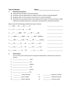 Test 5-2 Review Name