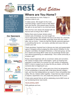 April NEST News - North East Seattle Together