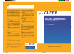 EULEX Kosovo &ndash; Mandate, structure and implementation: Essential