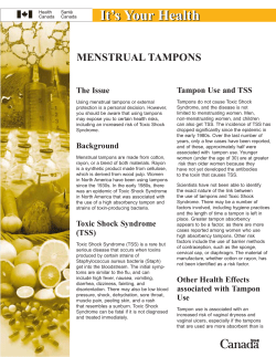It`s Your Health: Tampons