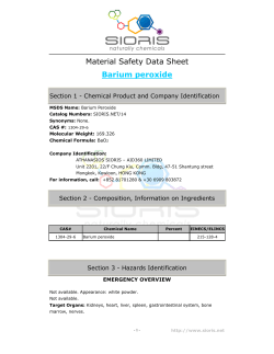 Material Safety Data Sheet Barium peroxide