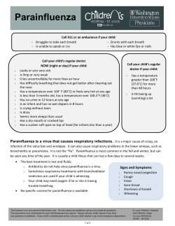 Parainfluenza - St. Louis Children`s Hospital
