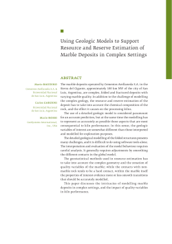 abstract Using Geologic Models to Support Resource and Reserve