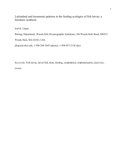 Latitudinal and taxonomic patterns in the feeding ecologies of fish