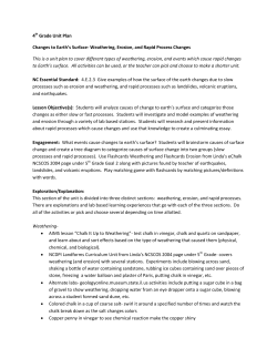4th Grade Unit Plan Changes to Earth`s Surface