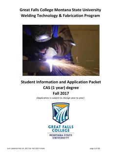 Great Falls College Montana State University Welding Technology