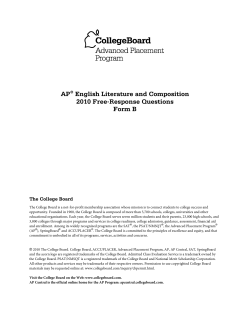 AP&reg; English Literature and Composition 2010 Free