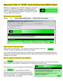 Junk Mail and GWAVA Digest
