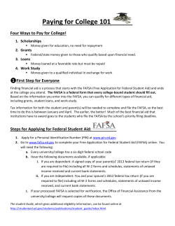 Paying for College 101