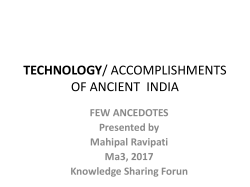 technology/mysteries of ancient india
