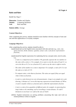 S2 Topic 4 Ratio and Rate
