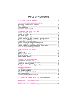 table of contents