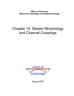 Chapter 14 - Stream Morphology - GISHydro