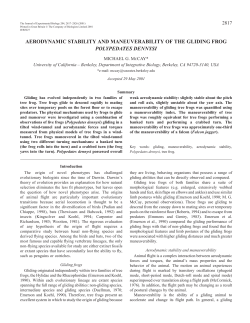 Gliding frog stability and maneuverability