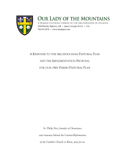 OLM Pastoral Plan - Our Lady of the Mountains, Jasper, GA