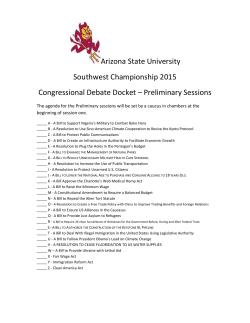 2015 ASU Congress Docket - Hugh Downs School of Human