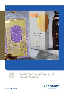 Metallic Effect Pigment Pastes and Inks for Food Packaging
