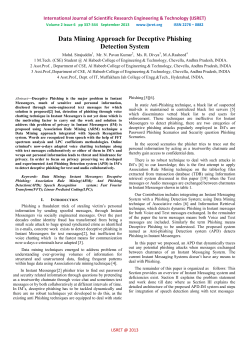 Data Mining Approach for Deceptive Phishing Detection System