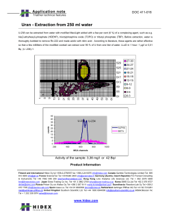 Uran - Extraction from 250 ml water