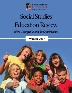 Social Studies Education Review - University of Georgia College of