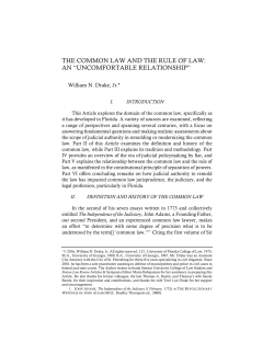 the common law and the rule of law: an