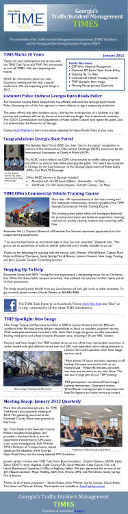 January 2012 Newsletter