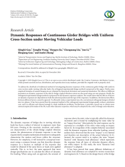 Dynamic Responses of Continuous Girder Bridges with Uniform