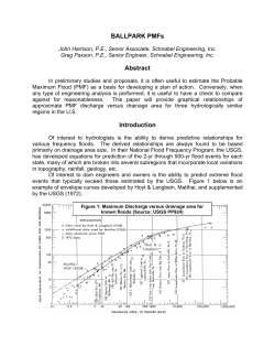 Ballpark PMFs - Schnabel Engineering