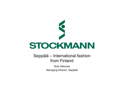 Sepp&auml;l&auml; &ndash; International fashion from Finland