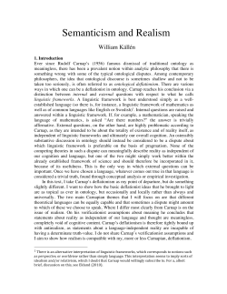 Semanticism and Realism.