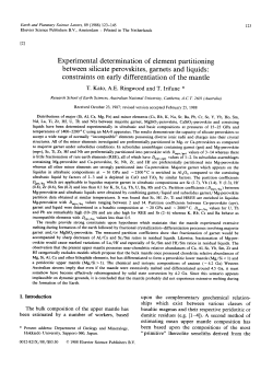 Experimental determination of element partitioning
