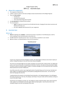 BPA-11 BPA-11: Australia Quiz