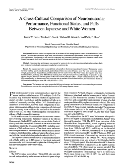 A Cross-Cultural Comparison of Neuromuscular Performance