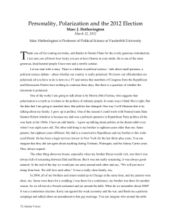 Personality, Polarization and the 2012 Election