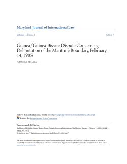 Guinea/Guinea-Bissau: Dispute Concerning Delimitation of the
