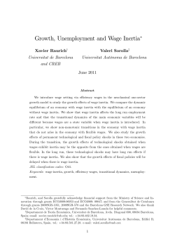 Growth, Unemployment and Wage Inertia!