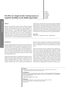 The Effect of a Single Aerobic Training Session