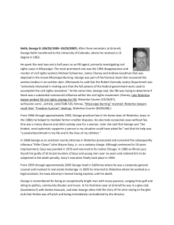 Keith, George D. (04/25/1939--10/23/2007). After three